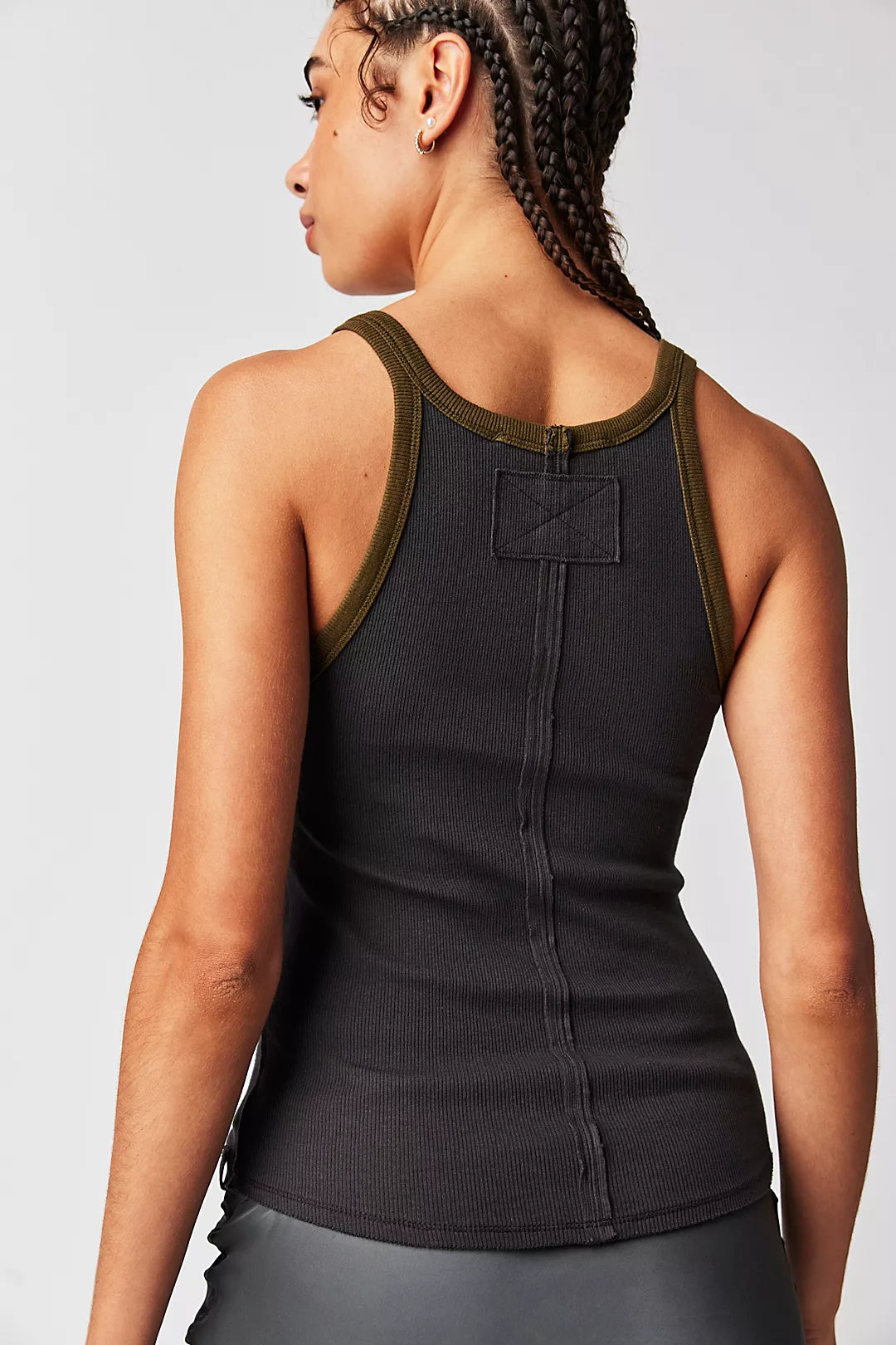 Free People: Only 1 Ringer Tank in Washed Black Combo