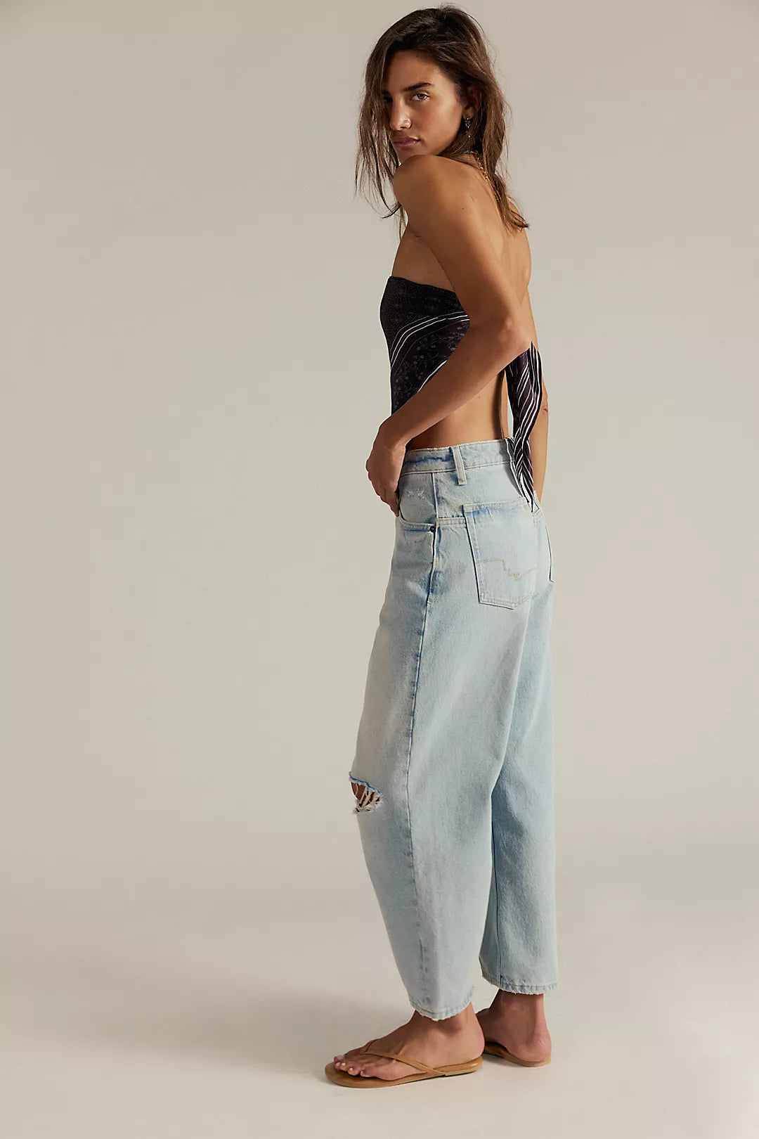Free People: Deep Trance Boyfriend Jean in Bleached Out