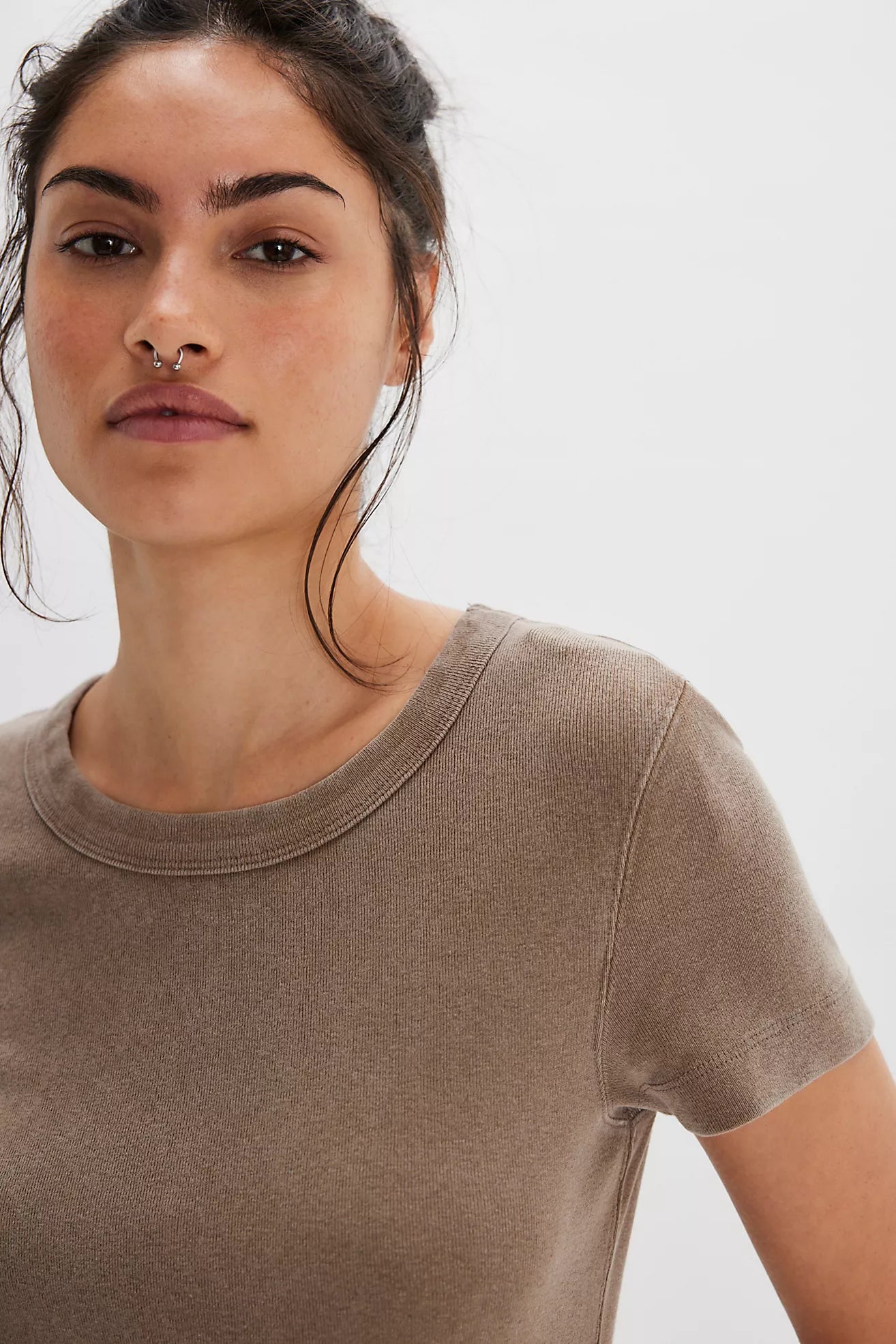 Free People: Atlas Crew Tee in Dutch Cocoa
