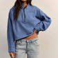 Free People: Celeste 1/4 Zip in Bluebell
