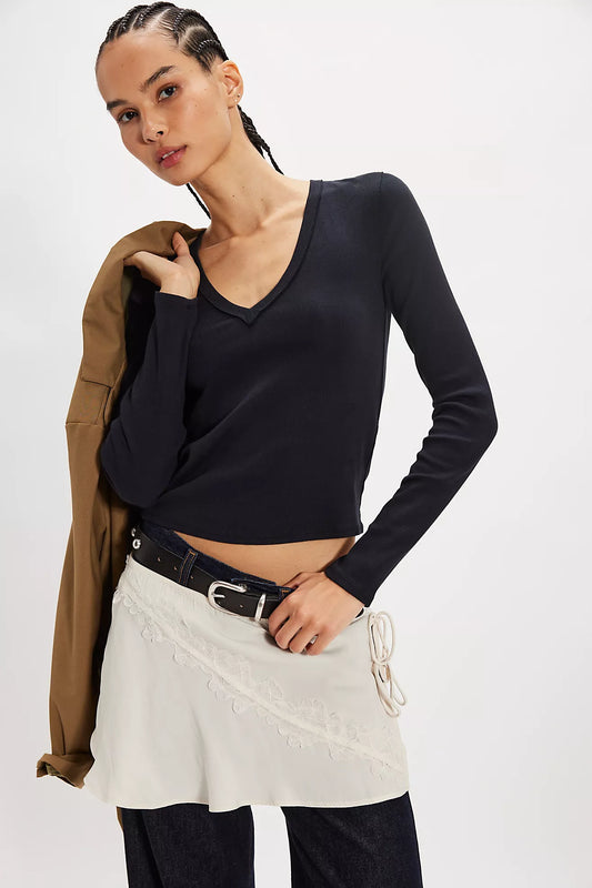 Free People : Neria Long Sleeve in Black