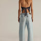 Free People: Deep Trance Boyfriend Jean in Bleached Out