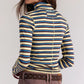 Free People: Good Good Stripe Turtleneck in Yellow Combo