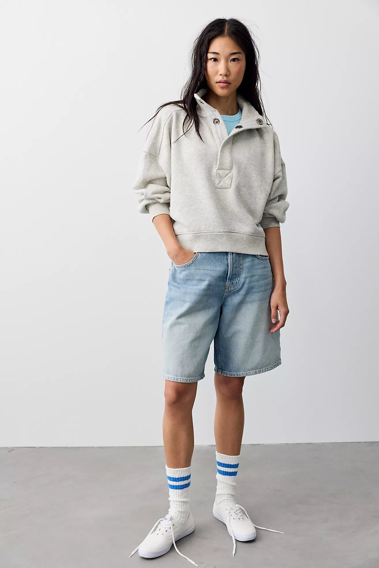 Free People: Timeless Pullover in Heather Grey