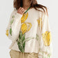 Free People: Gaia Sweatshirt in Tulip Yellow Combo