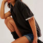 Free People : Nina Tee in Black