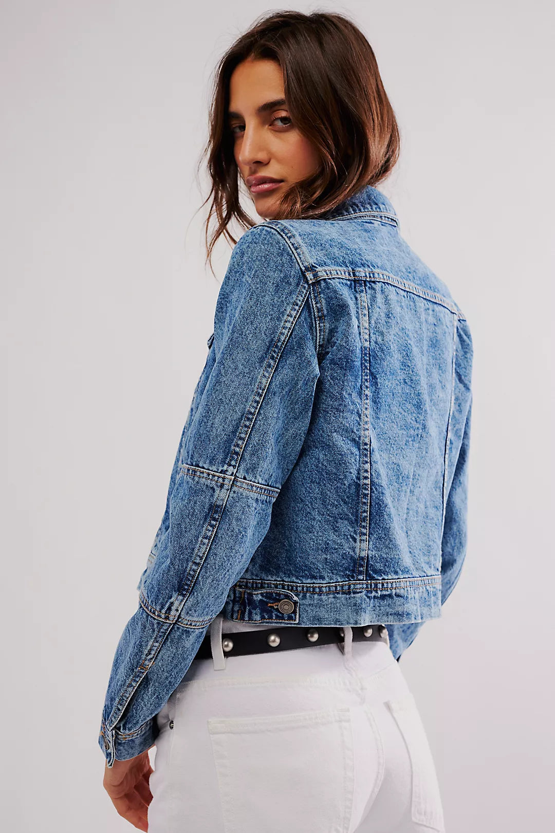 Free People: Rumors Denim Jacket in Light Indigo