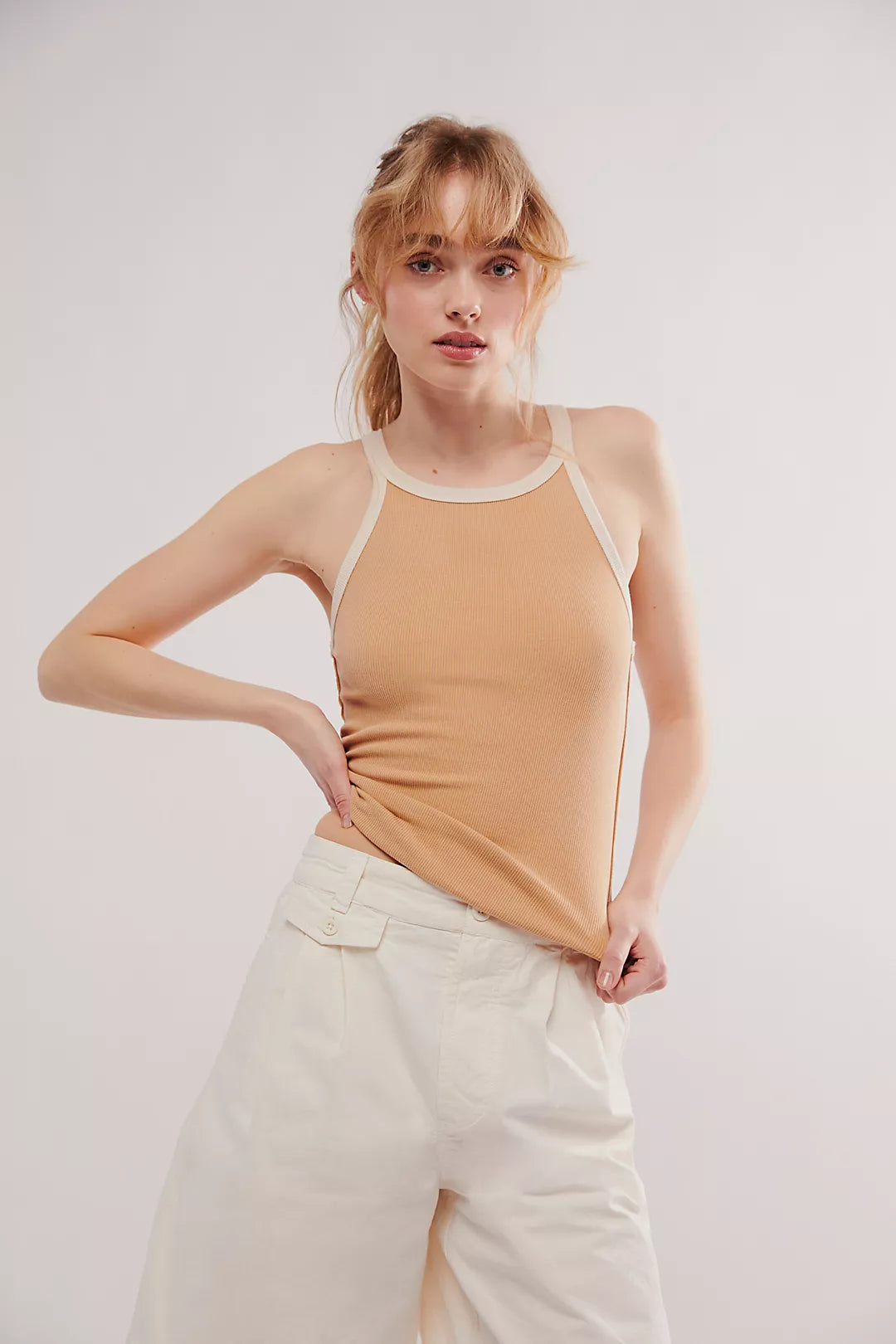 Free People: Only 1 Ringer Tank in Iced Coffee Combo