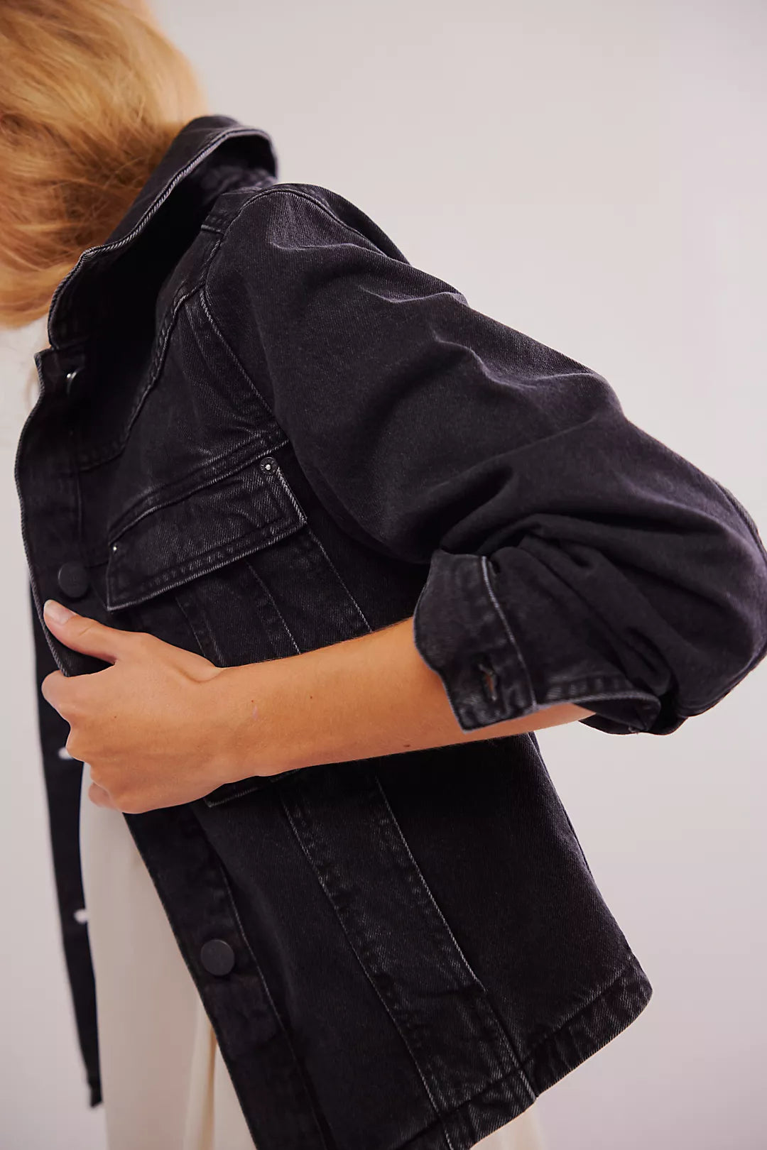 Free People: Jayde Jacket in Washed Black