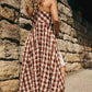 Free People : Via Midi Dress in Brown Everly