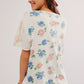 Free People: Nina Bohme Tee in Ivory Combo