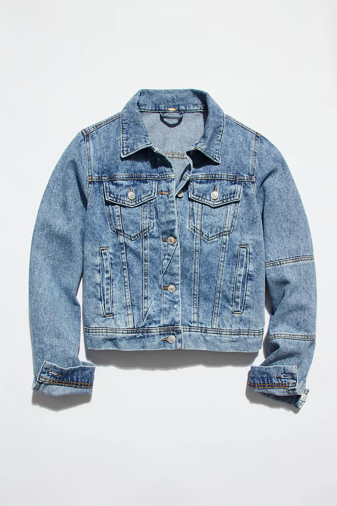 Free People: Rumors Denim Jacket in Light Indigo