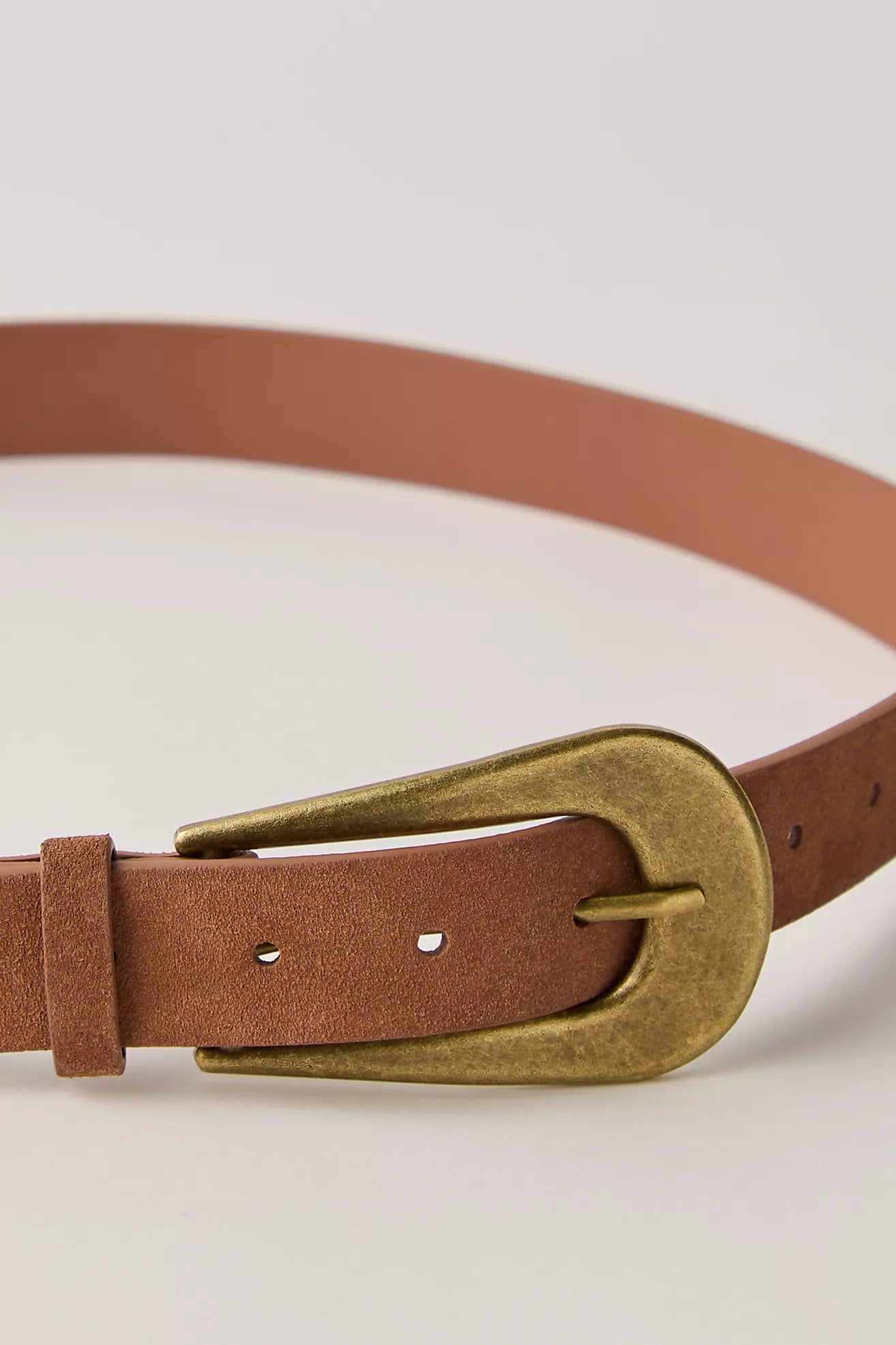 Free People: Cannon Suede Belt in Cognac