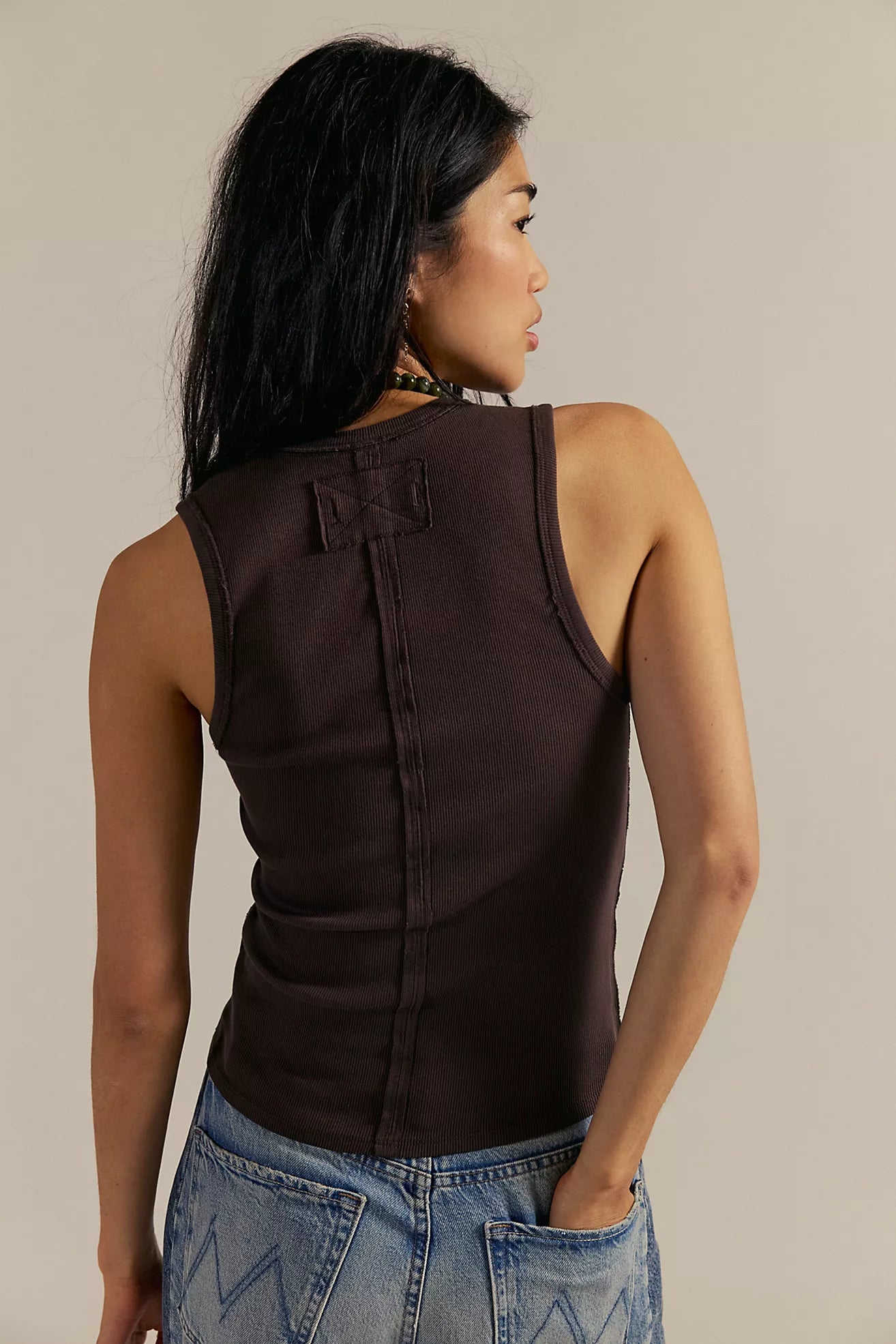 Free People: Neria Tank in Dark Espresso