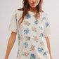 Free People: Nina Bohme Tee in Ivory Combo