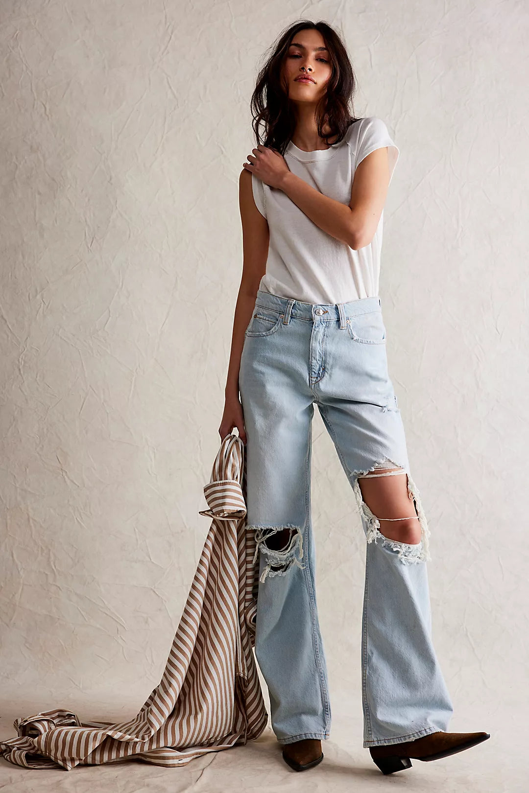 Free People: Tinsley Baggy High Rise Jean in Ripper