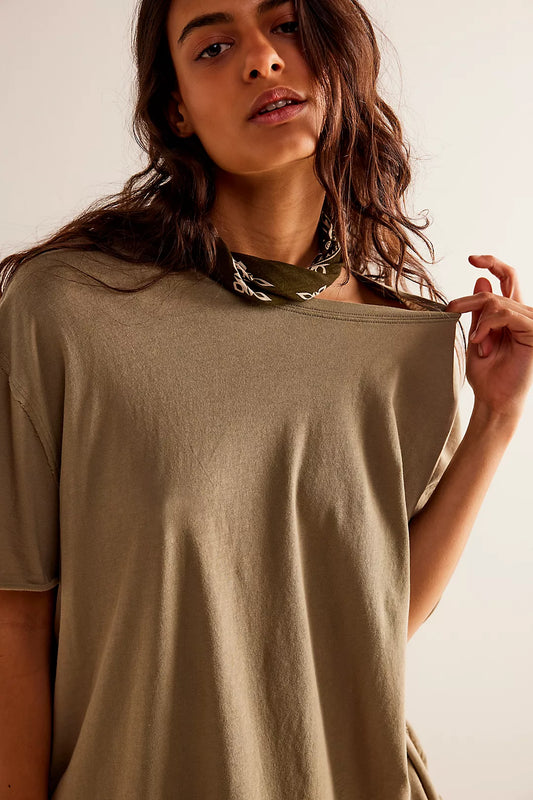 Free People: Nina Tee in Olive Stone