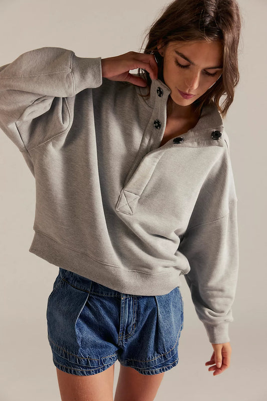 Free People: Timeless Pullover in Grey