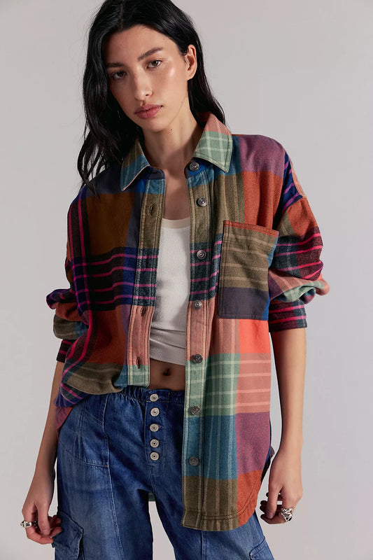 Free People: Ashley Plaid in Ginger Combo