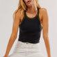 Free People: Only 1 Ringer Tank in Washed Black Combo
