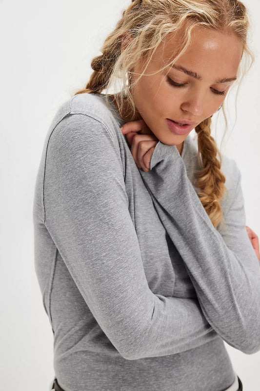 Free People: Nova Tee in Greyhound