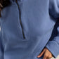 Free People: Celeste 1/4 Zip in Bluebell