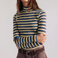Free People: Good Good Stripe Turtleneck in Yellow Combo