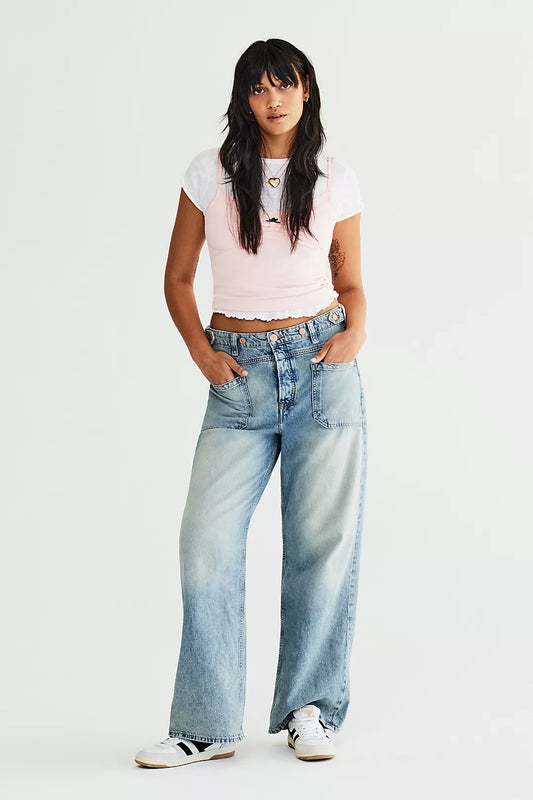 Free People: Palmer Cuff Jeans in Lala Land