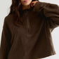 Free People: Celeste 1/4 Zip in Teak