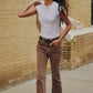 Free People: Xena Slim Straight in Chocolate Mousse