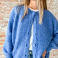 blue button sweater cardigan