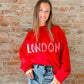 red sweater "london" in pink