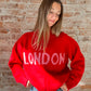 red sweater "london" in pink