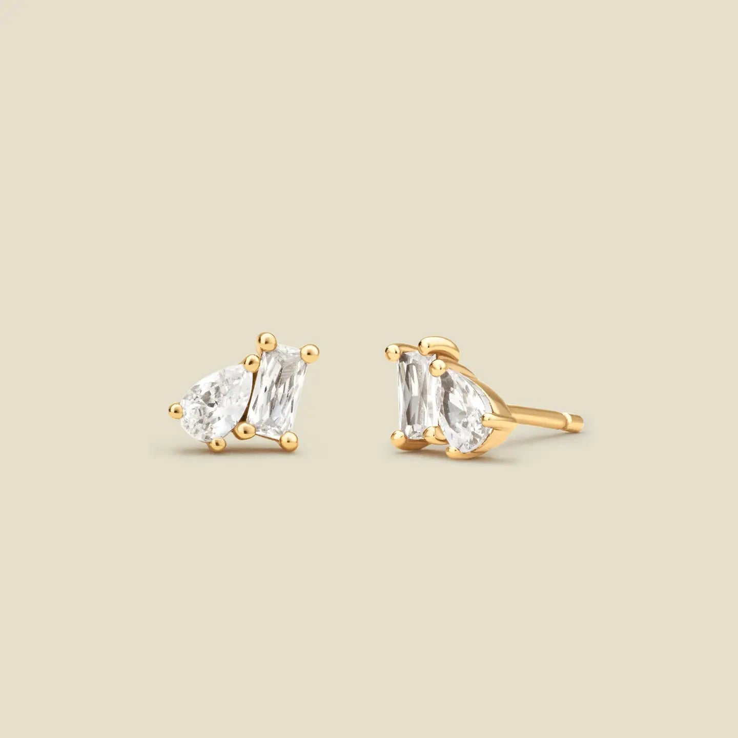 gold diamond studs