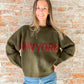 green sweater "new york" in burgundy