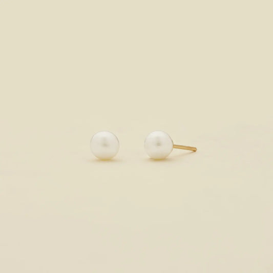 pearl stud earrings