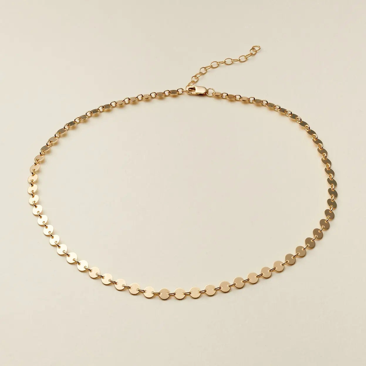 dotted chain choker necklace