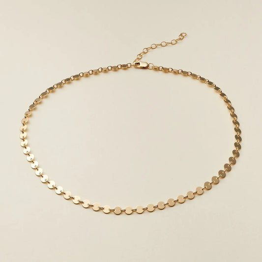dotted chain choker necklace