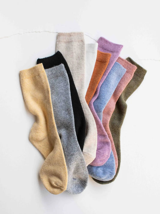 multi colored cashmere socks