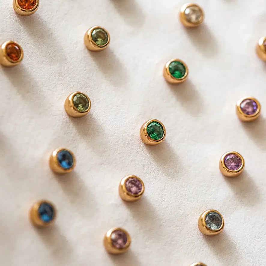 Birthstone Stud Earrings