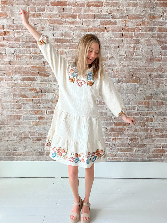Seraphina Floral Embroidered Dress